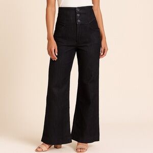 Old Navy Jeans Womens Sz 4 Wide Leg Dark Blue Denim Sailor Punk Boho Streetwear